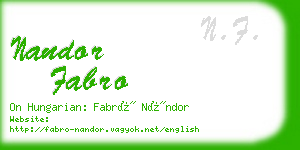nandor fabro business card